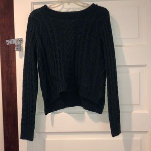 Dark Green Semi Cropped Sweater